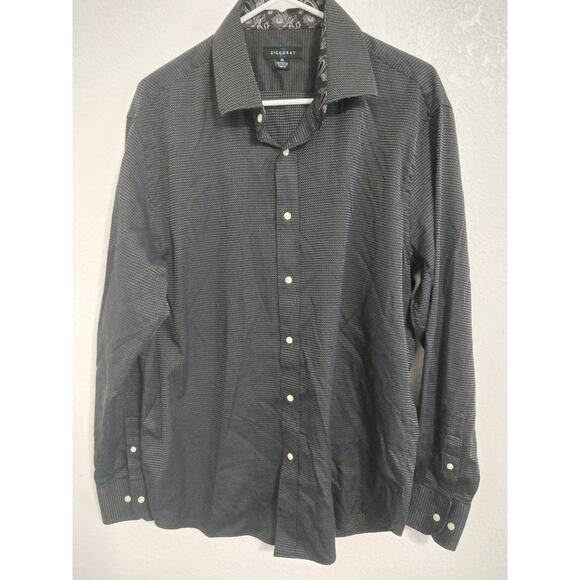 Ziggurat Other - Ziggurat Mens Size XL Black & Gray Long Sleeve Button Up Dress Shirt